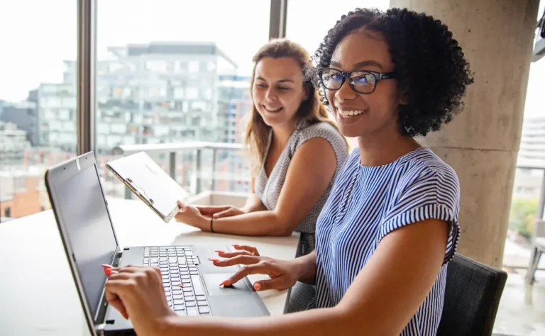 Marketing team going through digital marketing updates